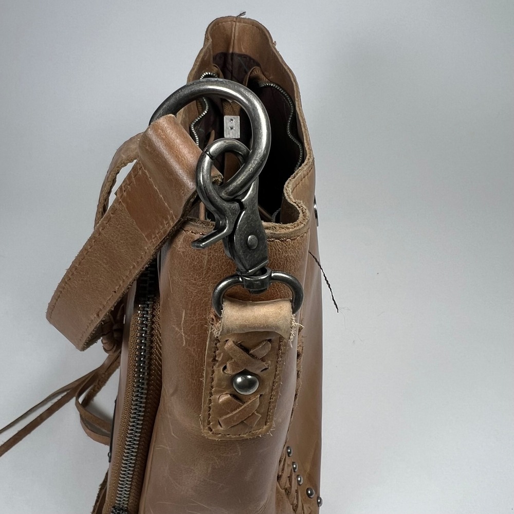 Montana‎ West Womens Leather Concealed Carry Crossbody Bag Brown Western Studded - Picture 9 of 13